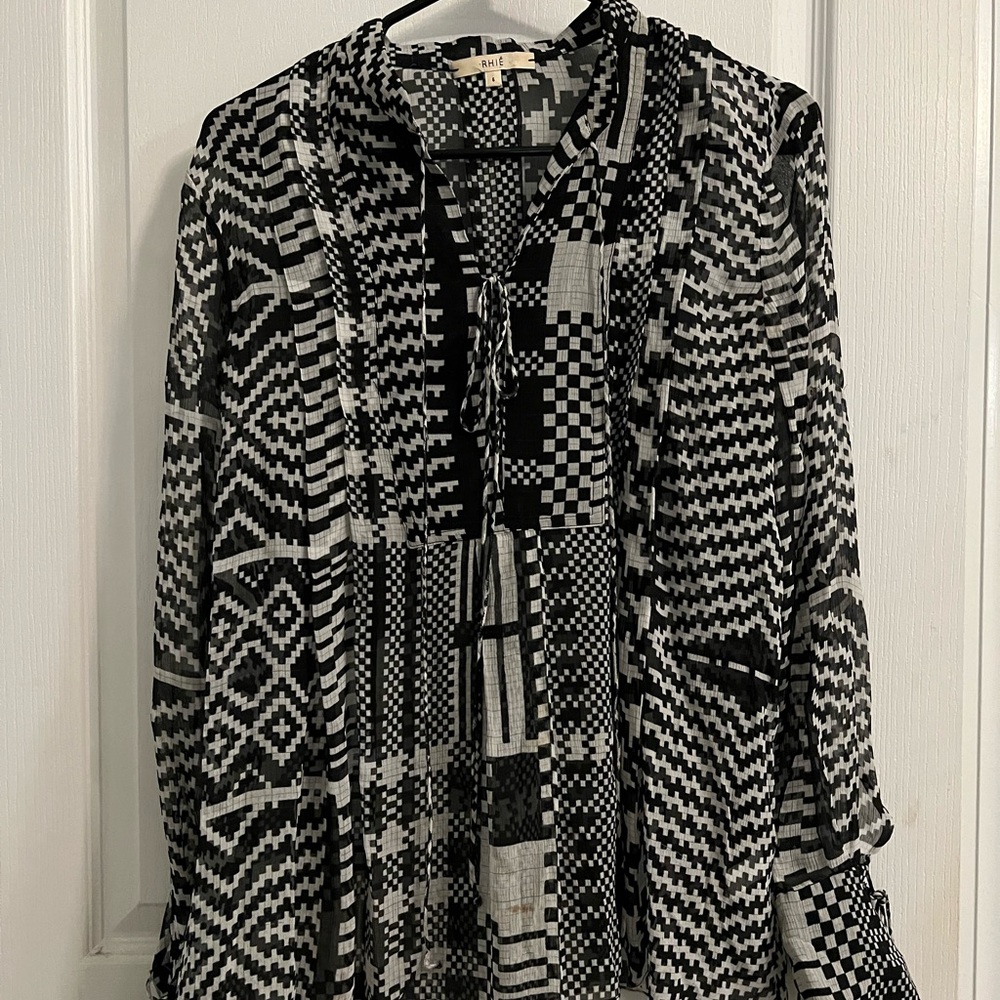 RHIE sheer blouse. Size 6